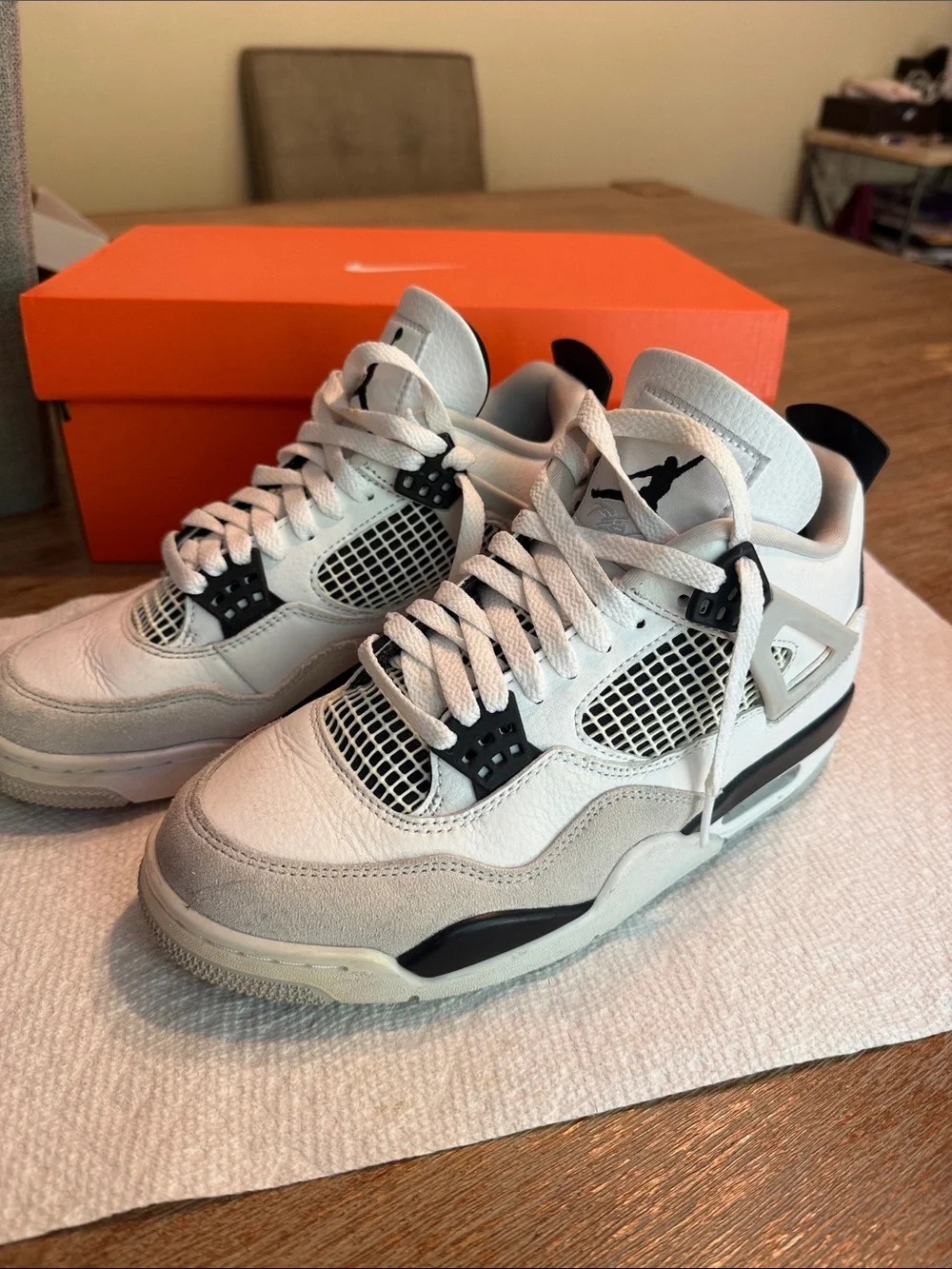 Jordan White and Black Men's Retro Sneakers